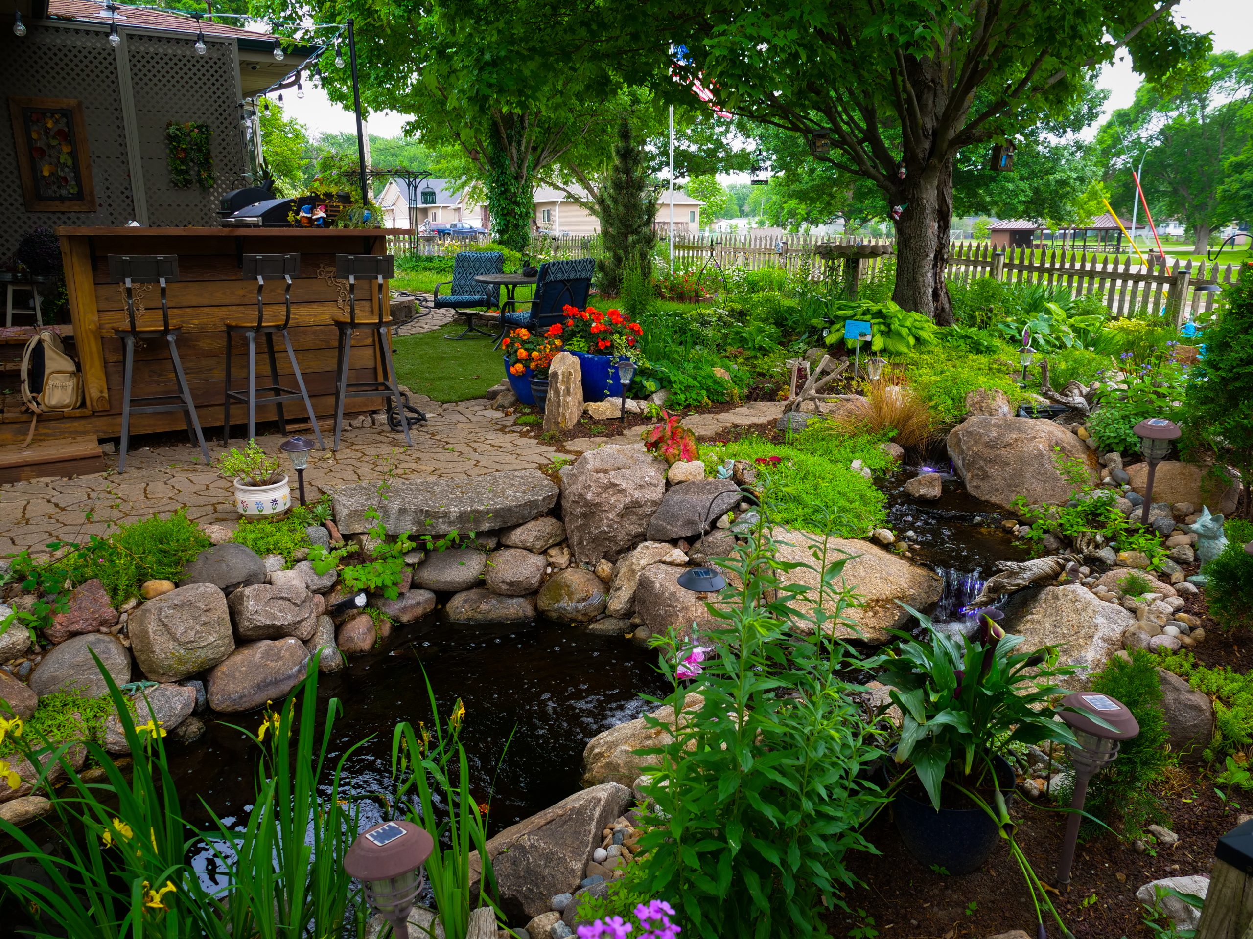 Ankeny garden pond mountain stream